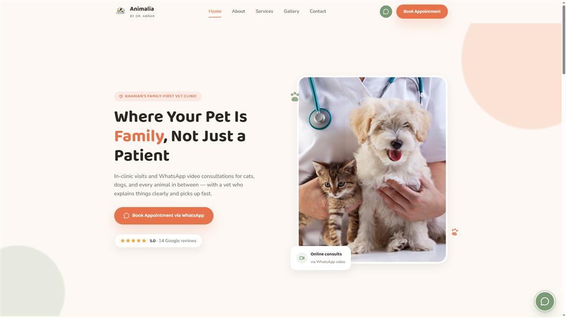 Animalia by Dr. Abrar website homepage